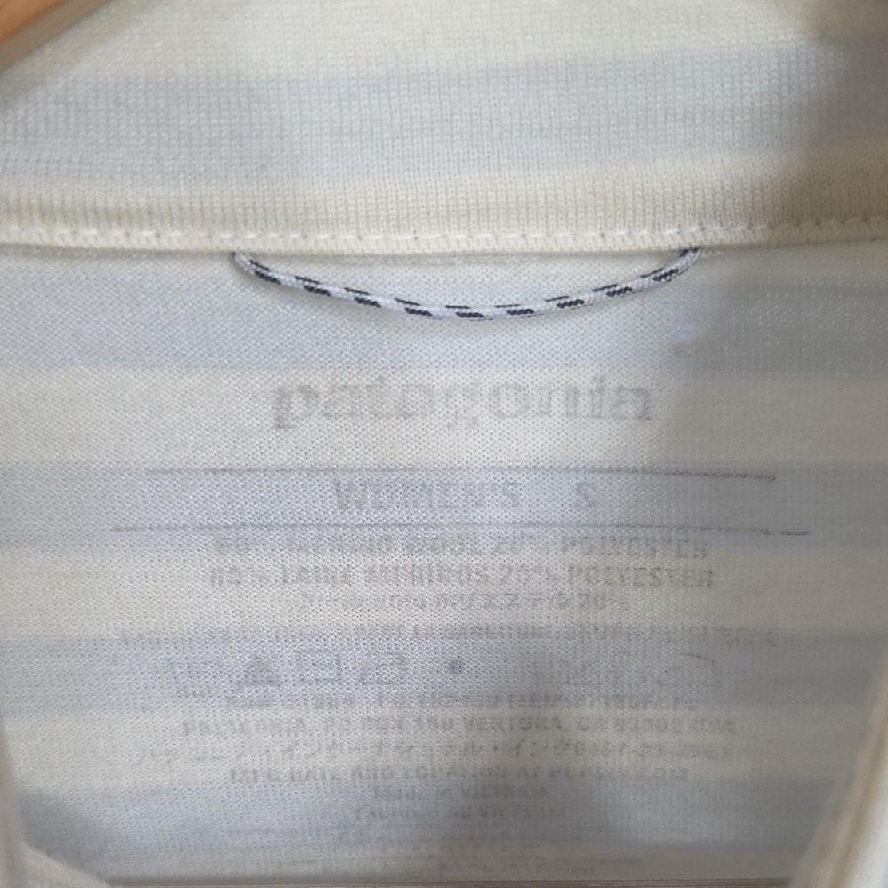 Patagonia Women's Merino 3 Midweight Zip-Neck top in a striped pattern.  - Picture 2 of 9